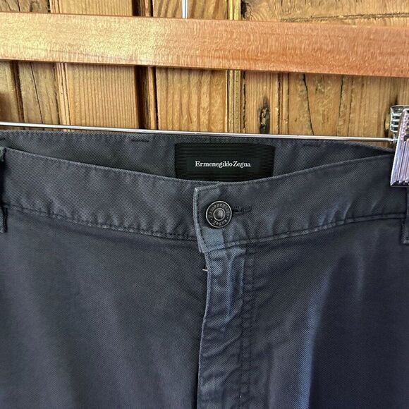 Men's Ermenegildo Zegna 42 x 30 Charcoal Dark Gray Jeans Denim Straight Leg Jean - Picture 4 of 15